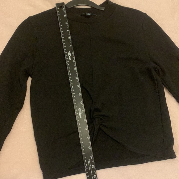 Twisted Front Crop Sweater Top Long Sleeve - Picture 8 of 8